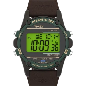 Reloj Timex Atlantis 40mm Fabric and Leather Strap Watch TW2V44300